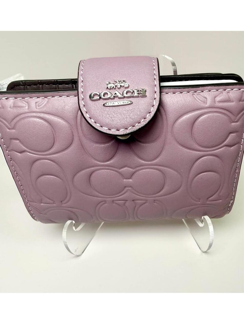 Coach Silver Jasmine Medium Corner Zip Wallet